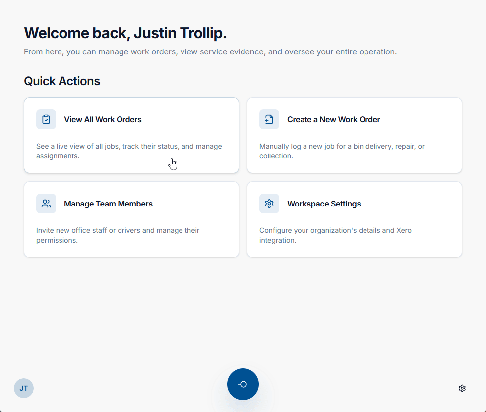 A GIF of the new Radial Action Menu expanding on a mobile device.