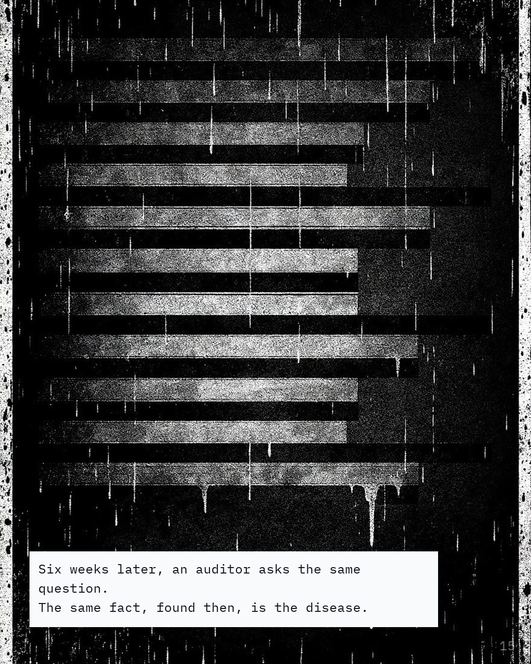 A printed record page of ruled lines on a black field.